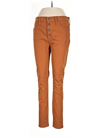 Madewell 9" Mid-Rise Skinny Jeans: Garment-Dyed Button-Front Edition (view 1)