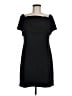 Charles Henry Solid Black Cocktail Dress Size M - photo 1