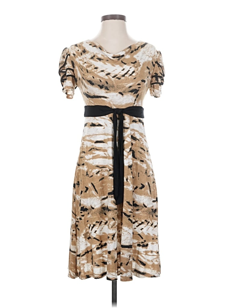 Pre-owned Assorted Brands Casual Dress In Tan