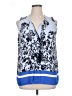Tommy Hilfiger 100% Polyester Blue Sleeveless Blouse Size XL - photo 1