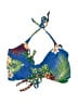 Hibiscus Collection 100% Rayon Tropical Blue Swimsuit Top Size 2 (estimated) - photo 1