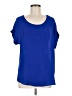 Pleione 100% Polyester Blue Short Sleeve Blouse Size M - photo 1