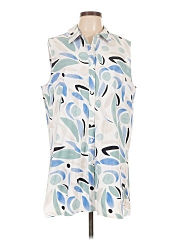Alfani Sleeveless Button-Down Shirt (view 1)