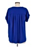 Pleione 100% Polyester Blue Short Sleeve Blouse Size M - photo 2