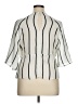 True Destiny 100% Polyester Stripes Ivory 3/4 Sleeve Blouse Size XL - photo 2