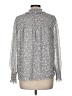 Ann Taylor Animal Print Gray Long Sleeve Blouse Size M - photo 2