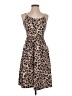 YATHON Animal Print Tan Casual Dress Size S - photo 1
