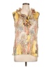 PIANO 100% Polyester Yellow Sleeveless Blouse Size L - photo 1