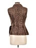 Sag Harbor Animal Print Brown Sleeveless Blouse Size 10 - photo 2