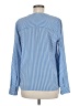 MICHAEL Michael Kors Stripes Blue Long Sleeve Blouse Size M - photo 2