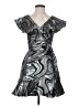 Topshop 100% Polyester Metallic Silver Cocktail Dress Size 4 - photo 1
