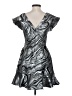 Topshop 100% Polyester Metallic Silver Cocktail Dress Size 4 - photo 2