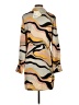 See U Soon 100% Polyester Print Tan Casual Dress Size 2 - photo 2