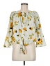 Mileage 100% Polyester Yellow 3/4 Sleeve Blouse Size M - photo 1