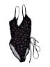 Assorted Brands Floral Black Bodysuit Size S - photo 1