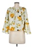 Mileage 100% Polyester Yellow 3/4 Sleeve Blouse Size M - photo 2