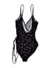 Assorted Brands Floral Black Bodysuit Size S - photo 2
