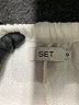Set 100% Cotton Solid Ivory Casual Pants Size S - photo 4