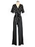 Trixxi Stripes Black Jumpsuit Size M - photo 1