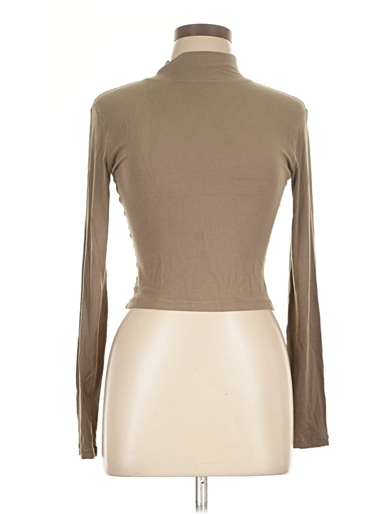 Pre-owned Reoria Long Sleeve Turtleneck In Tan