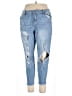 KANCAN JEANS Hearts Blue Jeans Size 18 - photo 1