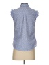 Love Notes 100% Polyester Polka Dots Blue Sleeveless Blouse Size S - photo 2