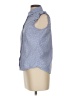 Love Notes 100% Polyester Polka Dots Blue Sleeveless Blouse Size S - photo 5