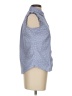 Love Notes 100% Polyester Polka Dots Blue Sleeveless Blouse Size S - photo 4