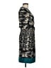 Sandra Darren Print Teal Black Casual Dress Size 6 - photo 4