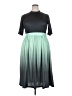 Unbranded Color Block Teal Casual Dress Size 2X - photo 1