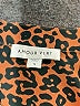 Amour Vert 100% Silk Animal Print Brown Long Sleeve Silk Top Size S - photo 7