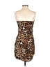 Express 100% Polyester Animal Print Brown Cocktail Dress Size 6 - photo 2