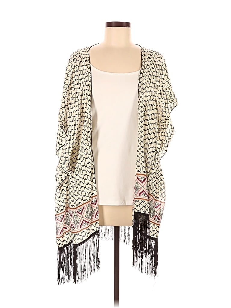 Pre-owned Roffe Accessories Kimono In Ivory