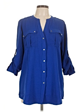 Calvin Klein 3/4 Sleeve Button Down Shirt