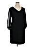 Glamour Solid Black Cocktail Dress Size 16 - photo 1