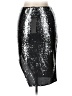 Know One Cares Metallic Silver Formal Skirt Size L - photo 2