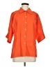Unbranded Color Block Orange 3/4 Sleeve Button-Down Shirt Size M - photo 1