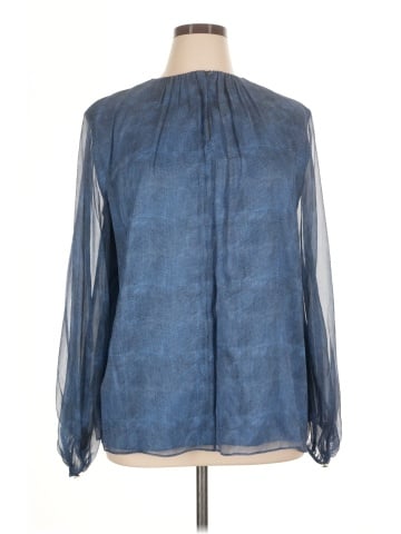 Lafayette 148 New York Long Sleeve Silk Top (view 1)
