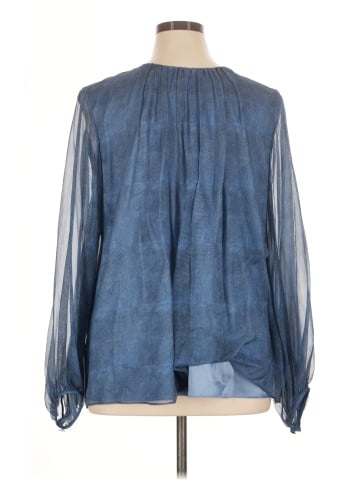 Lafayette 148 New York Long Sleeve Silk Top (view 2)