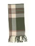 Lands' End 100% Acrylic Plaid Gray Green Scarf One size - photo 2