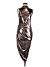 Cider Metallic Silver Cocktail Dress Size M - photo 1