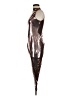 Cider Metallic Silver Cocktail Dress Size M - photo 5