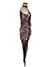 Cider Metallic Silver Cocktail Dress Size M - photo 4