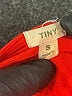 Tiny Orange Sleeveless Blouse Size S - photo 7