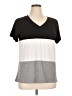 Unbranded Color Block Gray Short Sleeve T-Shirt Size XL - photo 1