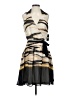 DKNY 100% Polyester Graphic Tan Cocktail Dress Size 2 - photo 1