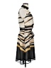 DKNY 100% Polyester Graphic Tan Cocktail Dress Size 2 - photo 4