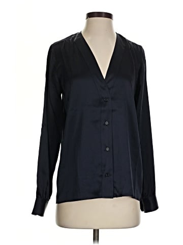 Nili Lotan Long Sleeve Silk Top (view 1)