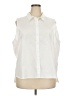 SPANX Ivory Sleeveless Button-Down Shirt Size 2X - photo 1