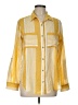 Midnight Sky Color Block Yellow 3/4 Sleeve Button-Down Shirt Size L - photo 1